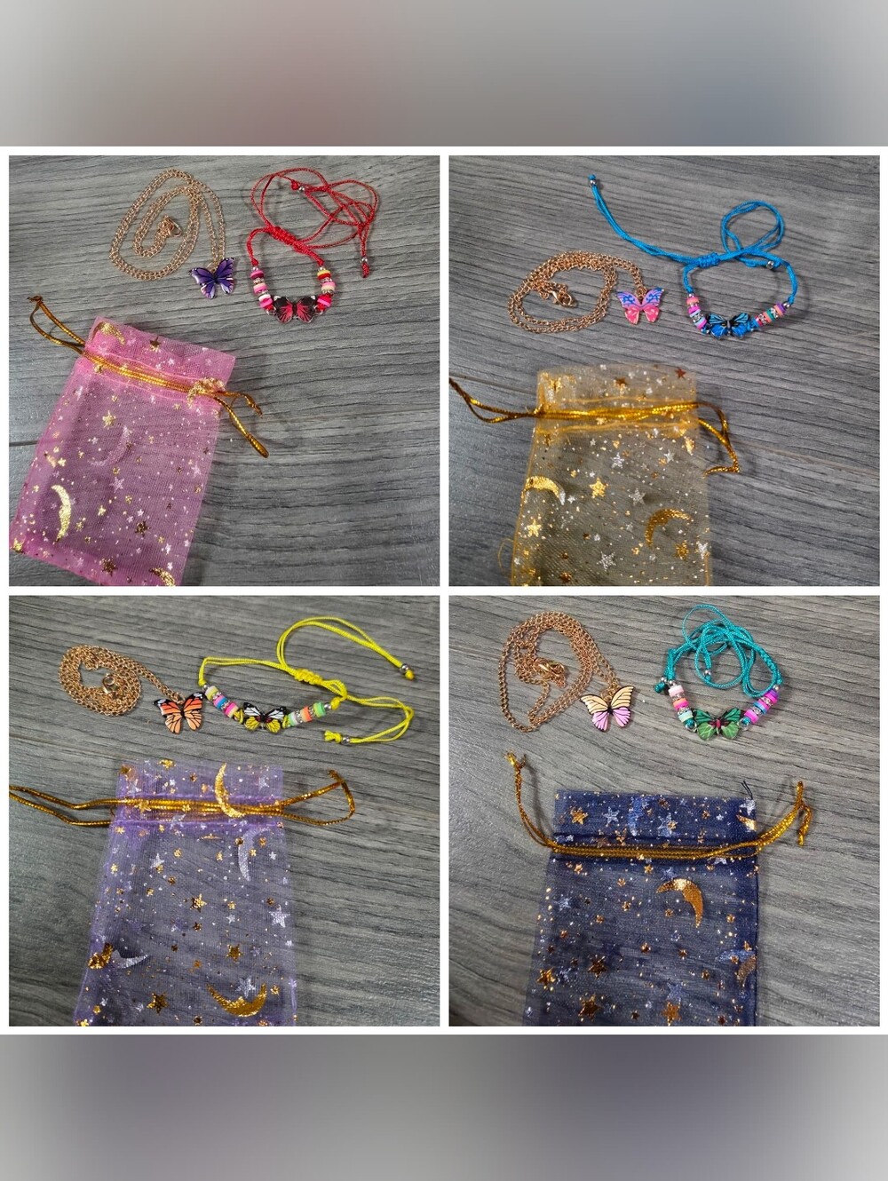 Jewelry. Butterfly Necklace & Bracelet sets With free Jewelry mesh bag. NEW!!!!!